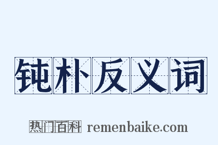 钝朴反义词是什么意思的图片